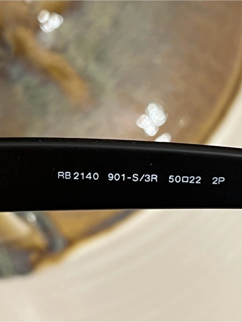 Ray-Ban Classic Wayfarer Sunglasses Flat Black/Blue Lenses, POLARIZED, NEW - Picture 4 of 6